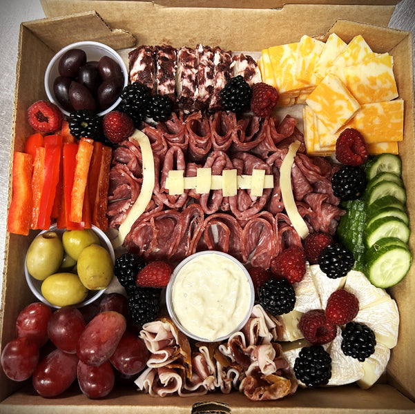 ARE YOU READY FOR SOME FOOTBALL?! HARVEST BARN'S FOOTBALL CHARCUTERIE $52.00