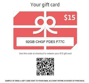 E-Gift Card for Online Shopping [7 options]